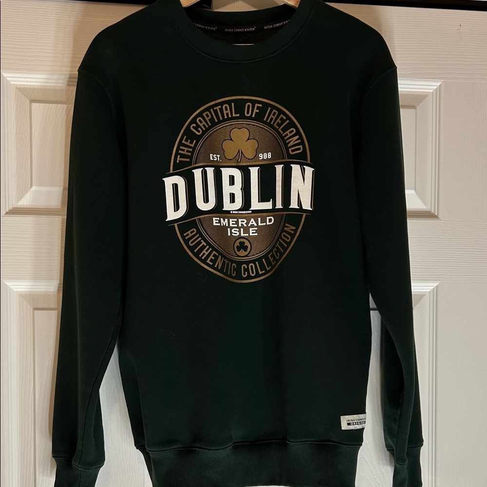 Dublin Emerald Isle Men's Forest Green Sweatshirt by Irish Connexxion Unisex M